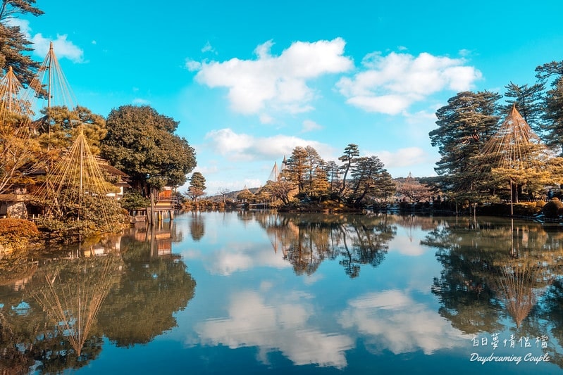 金澤・兼六園・氣勢與細膩並存！唐崎松與雪吊冬姿