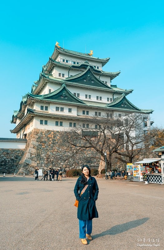 名古屋・名古屋城・漫步天守閣外圍：藍天、白牆與金鯱的日系浪漫