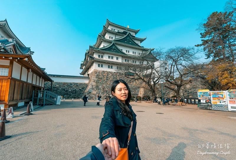 名古屋・名古屋城・漫步天守閣外圍：藍天、白牆與金鯱的日系浪漫