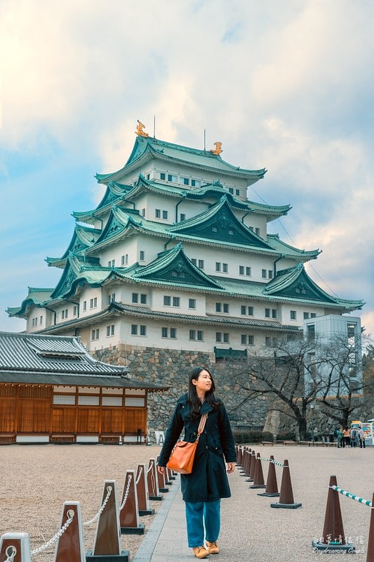 名古屋・名古屋城・漫步天守閣外圍：藍天、白牆與金鯱的日系浪漫