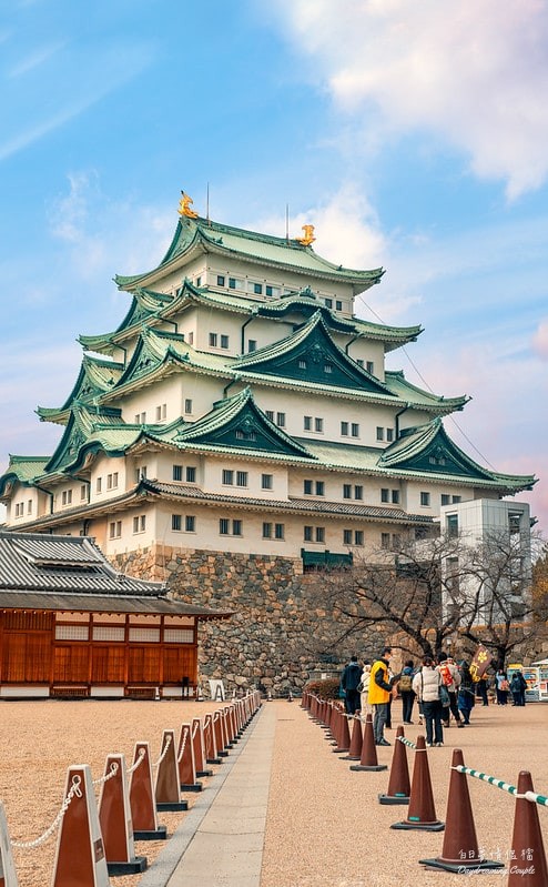 名古屋・名古屋城・漫步天守閣外圍：藍天、白牆與金鯱的日系浪漫